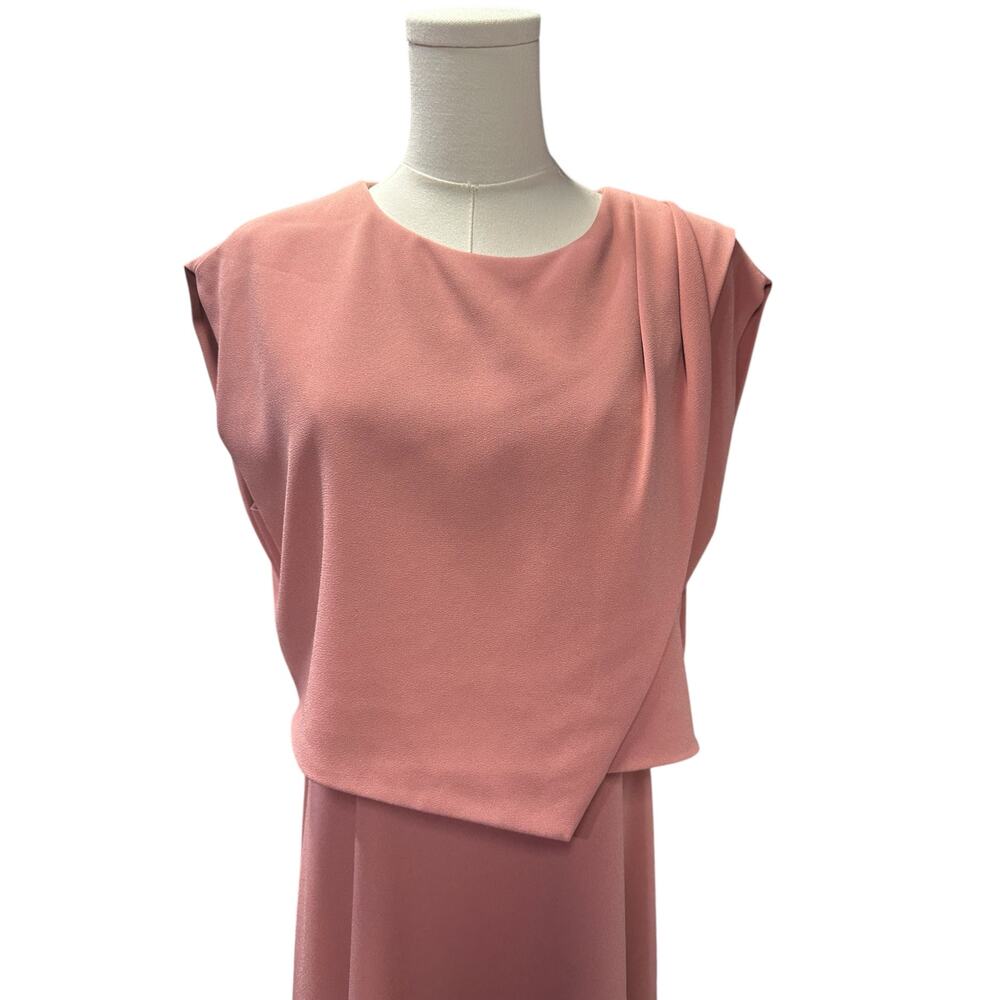 The Fold London: Draped Blush Midi Dress - Picture 2 of 5